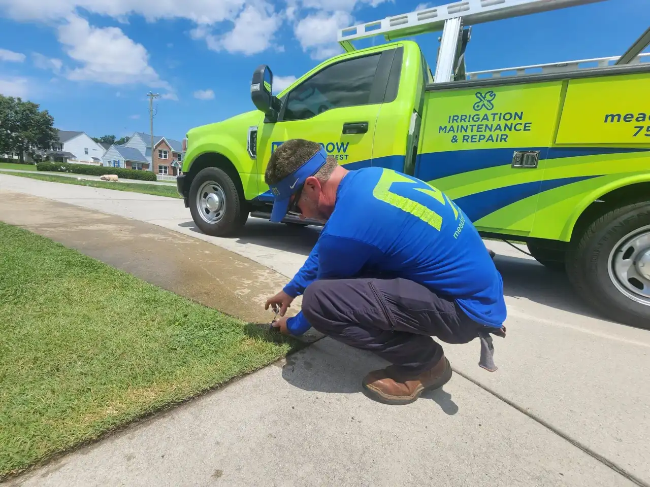 Healthy lawn treated by Meadow Lawn and Pest in Hampton Roads