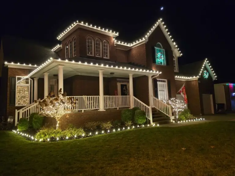 Brick House with White Lights