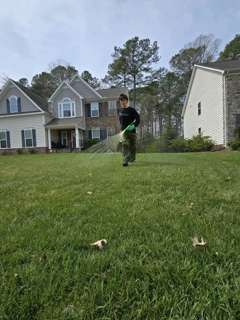 Spraying Backyard